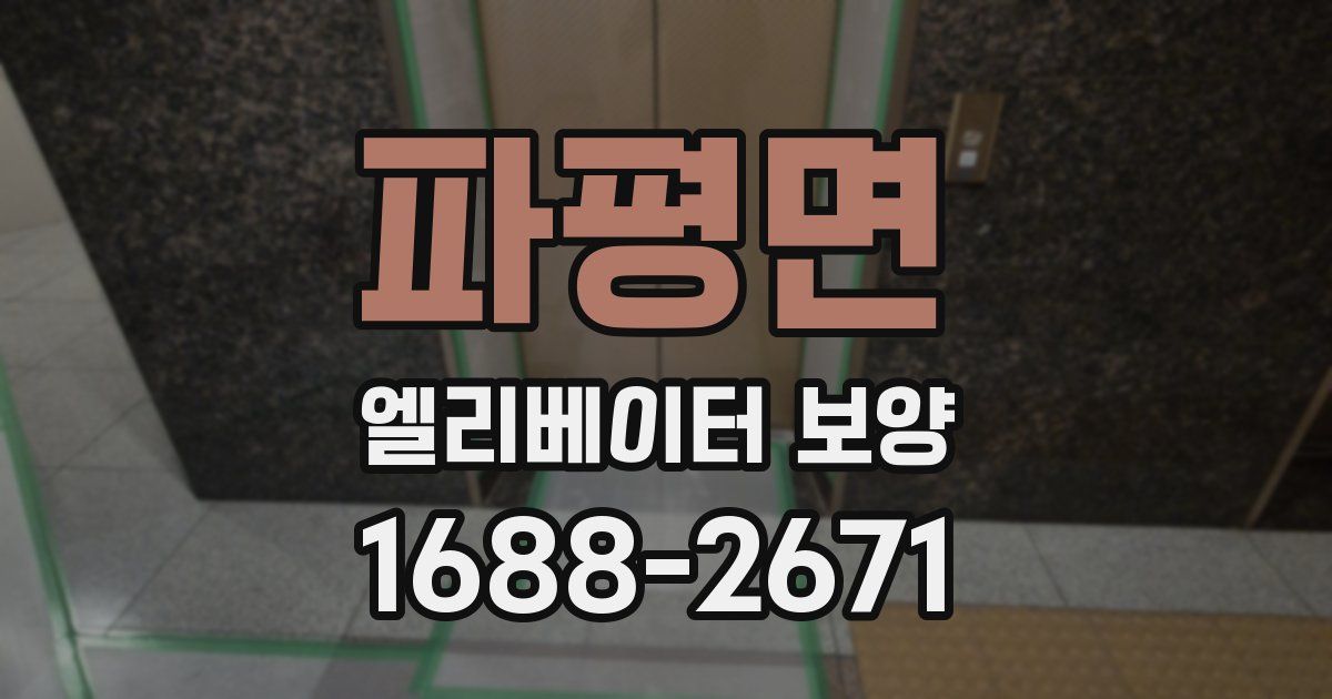 파평면 엘리베이터 보양