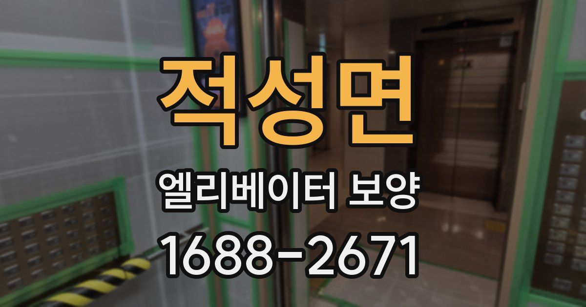 적성면 엘리베이터 보양