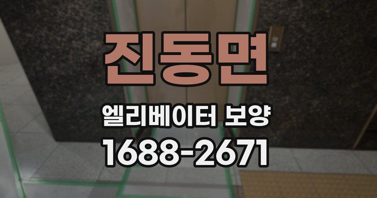 진동면 엘리베이터 보양