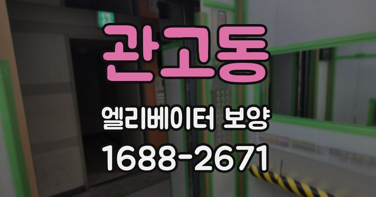 관고동 엘리베이터 보양