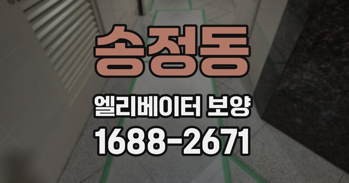 송정동 엘리베이터 보양