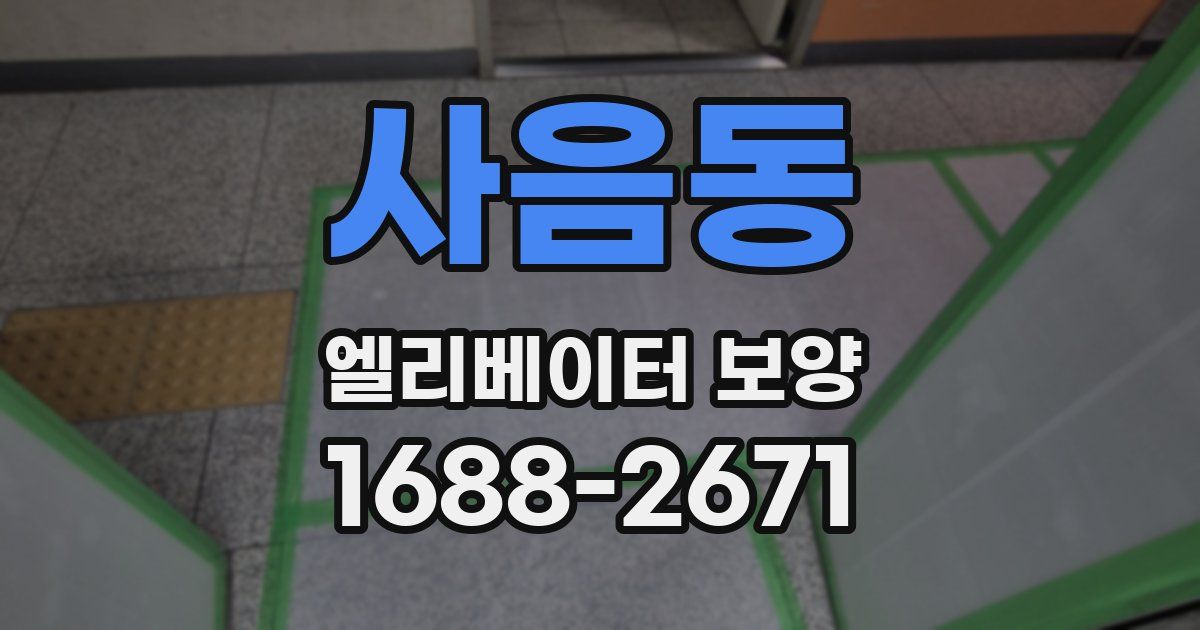 사음동 엘리베이터 보양