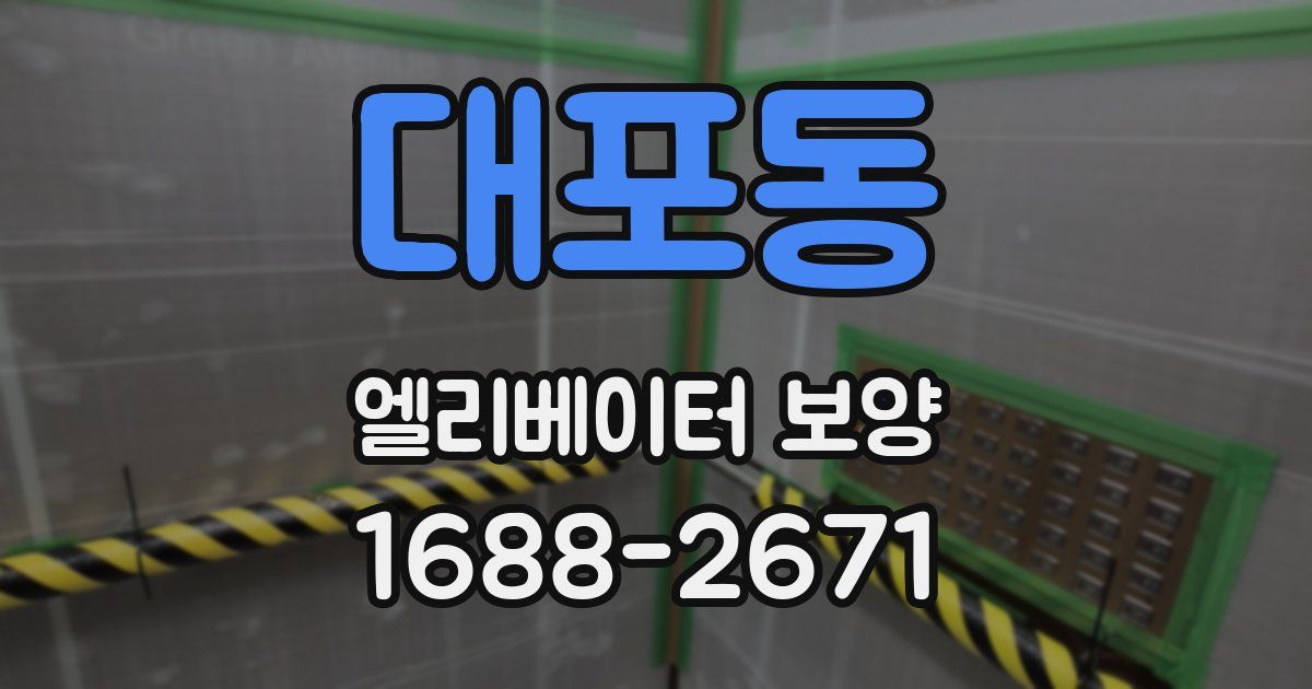 대포동 엘리베이터 보양