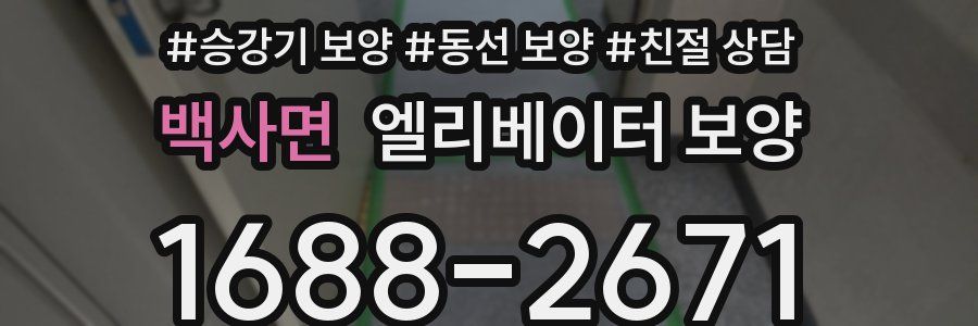 백사면 엘리베이터 보양