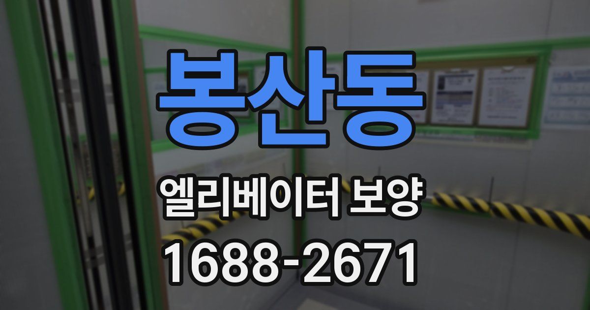 봉산동 엘리베이터 보양