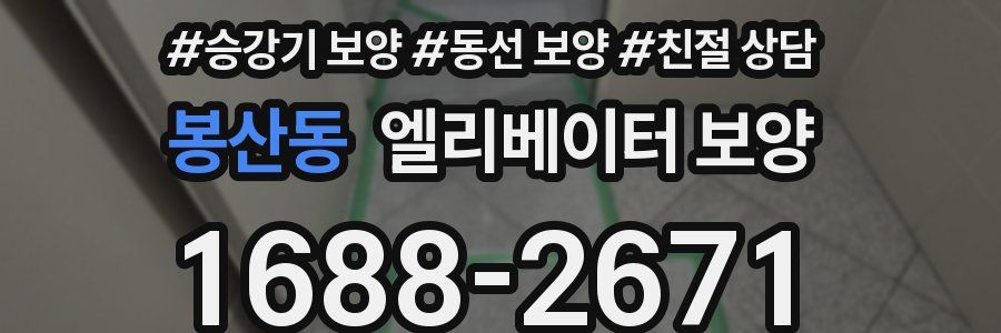 봉산동 엘리베이터 보양
