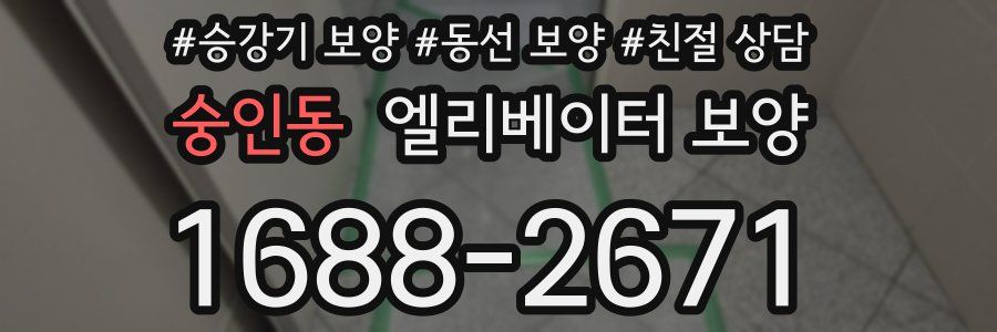 숭인동 엘리베이터 보양