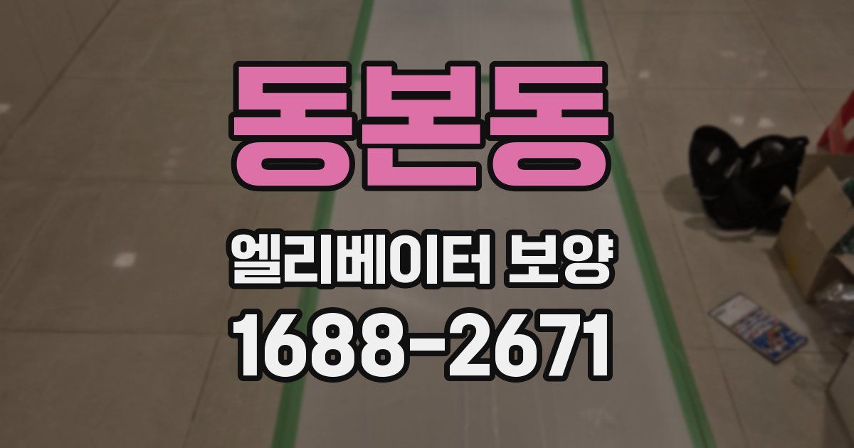 동본동 엘리베이터 보양