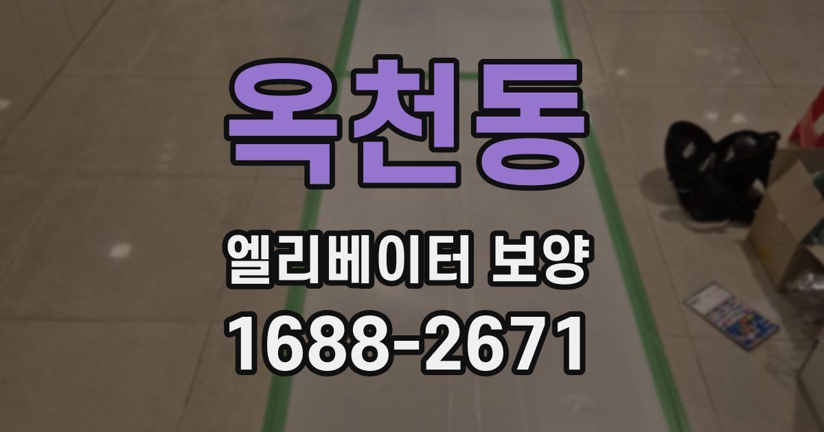 옥천동 엘리베이터 보양