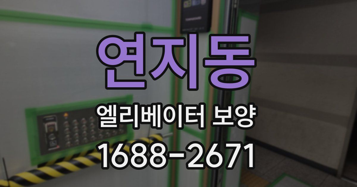 연지동 엘리베이터 보양