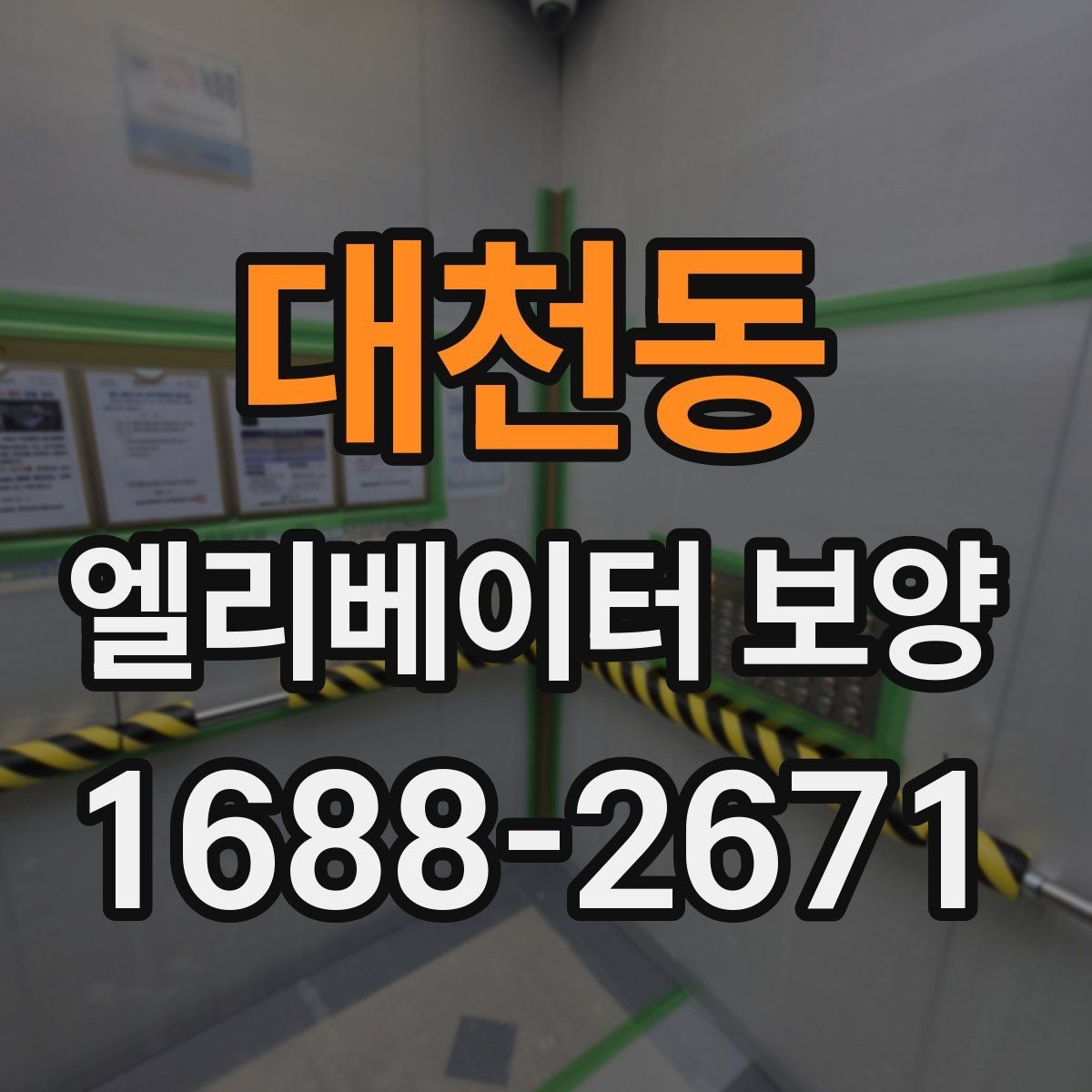 대천동 엘리베이터 보양 과정에서 확인할 안전 장비