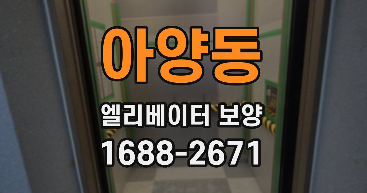 아양동 엘리베이터 보양