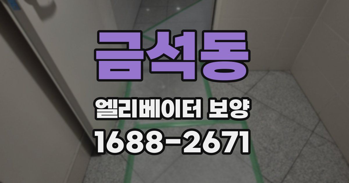 금석동 엘리베이터 보양