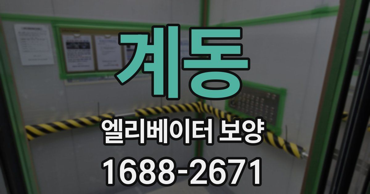 계동 엘리베이터 보양