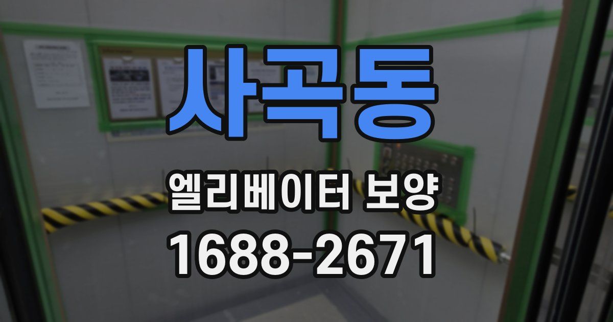 사곡동 엘리베이터 보양