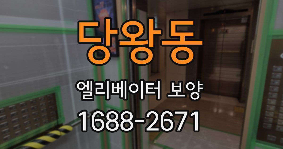 당왕동 엘리베이터 보양