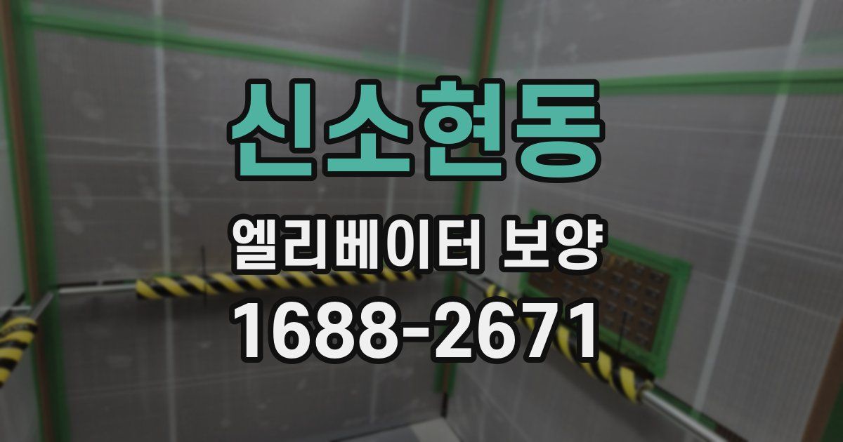 신소현동 엘리베이터 보양