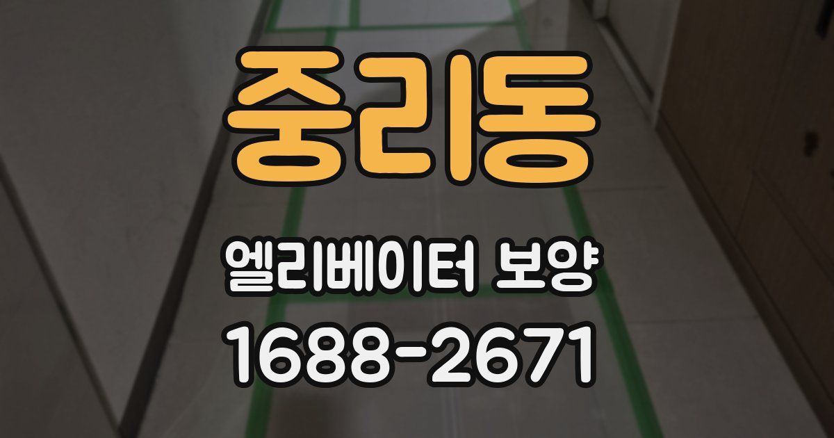 중리동 엘리베이터 보양