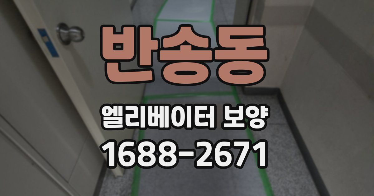 반송동 엘리베이터 보양