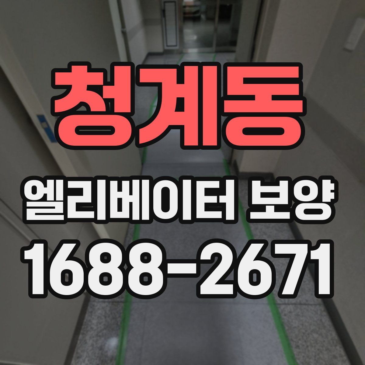 청계동 엘리베이터 보양