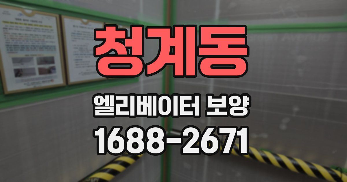 청계동 엘리베이터 보양