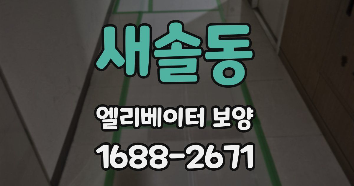 새솔동 엘리베이터 보양