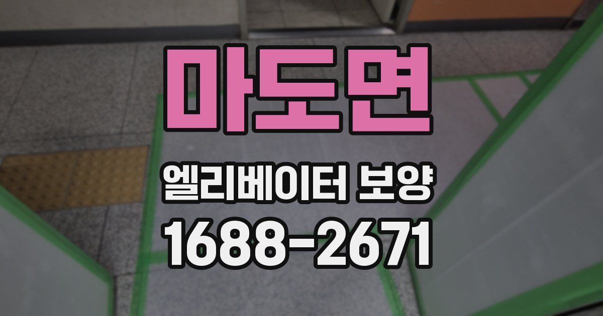마도면 엘리베이터 보양