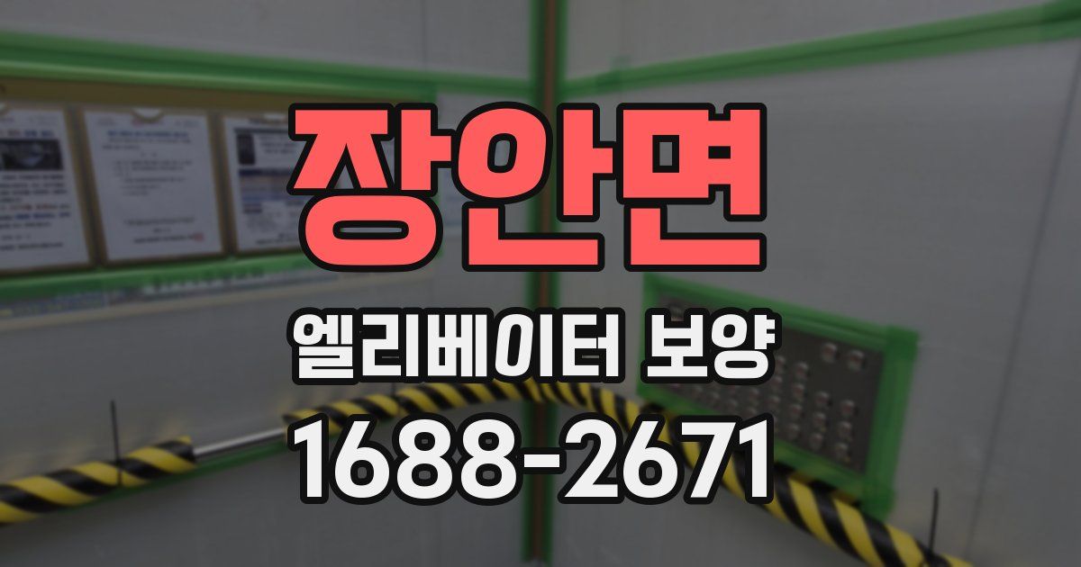 장안면 엘리베이터 보양