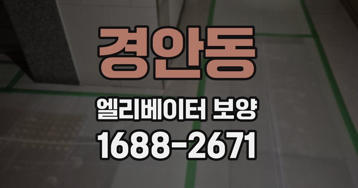경안동 엘리베이터 보양