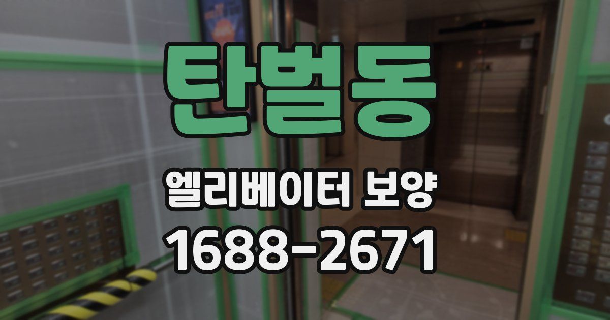 탄벌동 엘리베이터 보양
