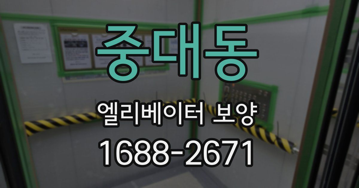 중대동 엘리베이터 보양