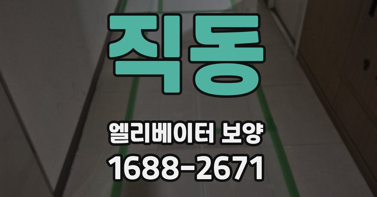 직동 엘리베이터 보양