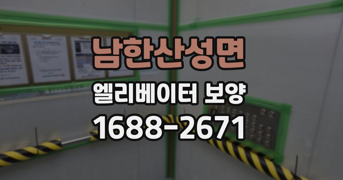남한산성면 엘리베이터 보양