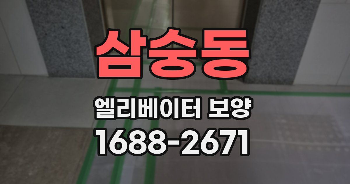 삼숭동 엘리베이터 보양