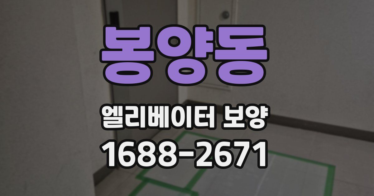 봉양동 엘리베이터 보양