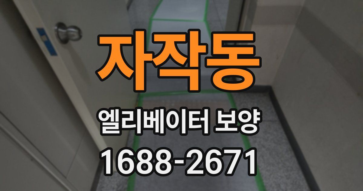 자작동 엘리베이터 보양