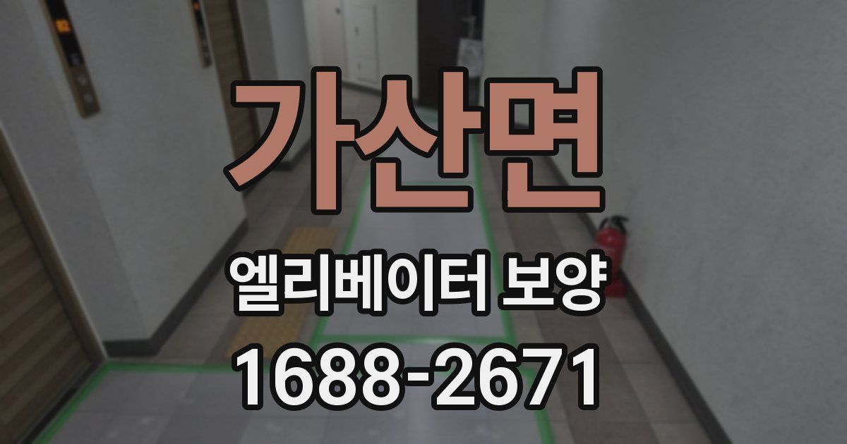 가산면 엘리베이터 보양