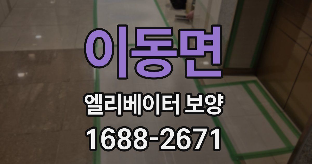 이동면 엘리베이터 보양