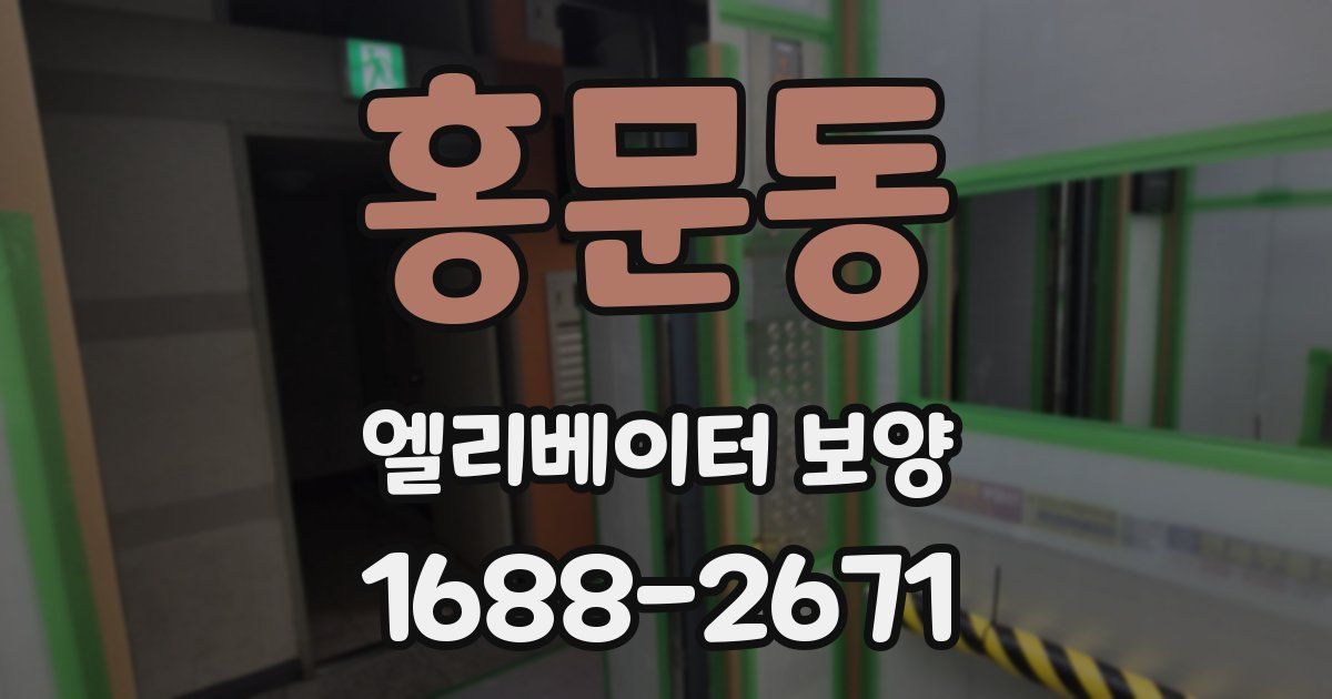 홍문동 엘리베이터 보양