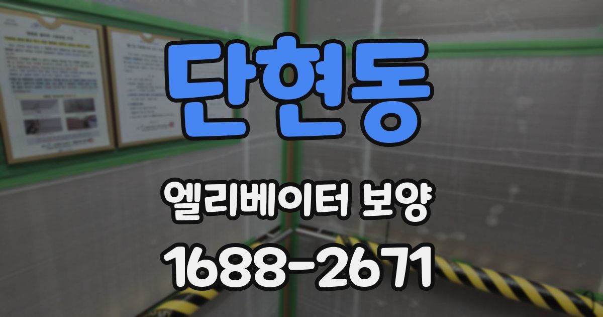 단현동 엘리베이터 보양