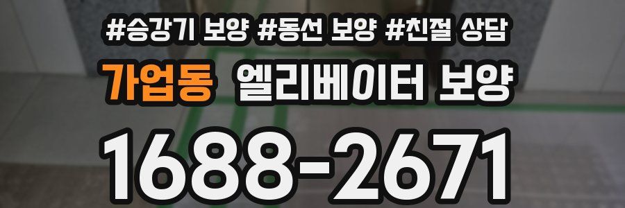 가업동 엘리베이터 보양