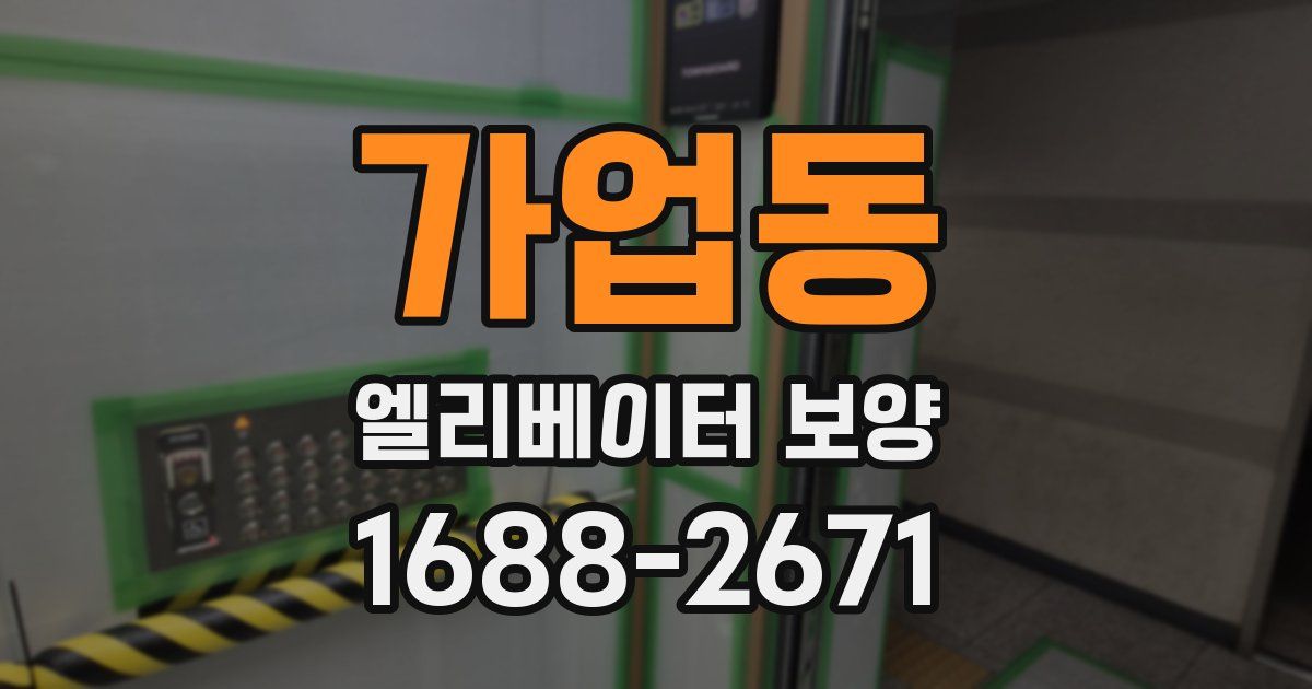 가업동 엘리베이터 보양
