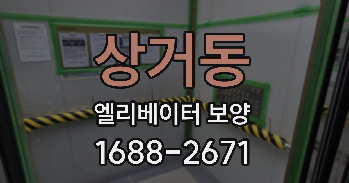 상거동 엘리베이터 보양