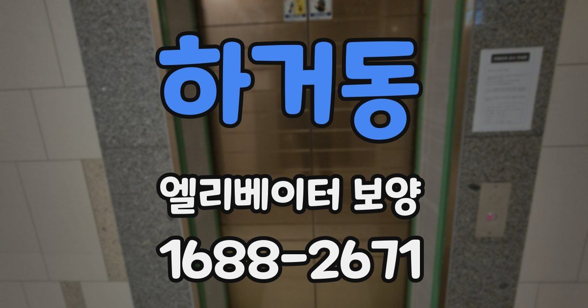 하거동 엘리베이터 보양