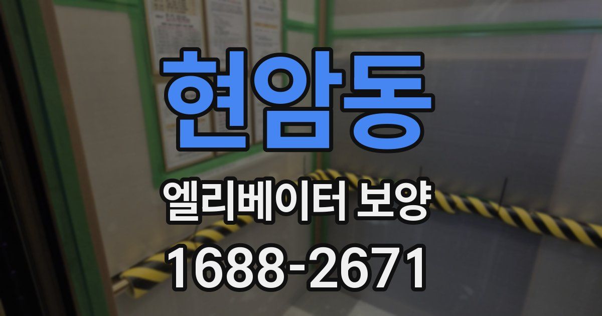 현암동 엘리베이터 보양