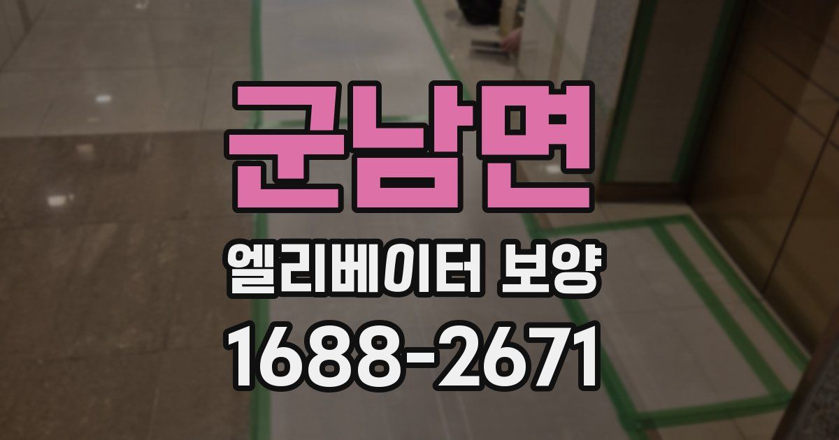 군남면 엘리베이터 보양