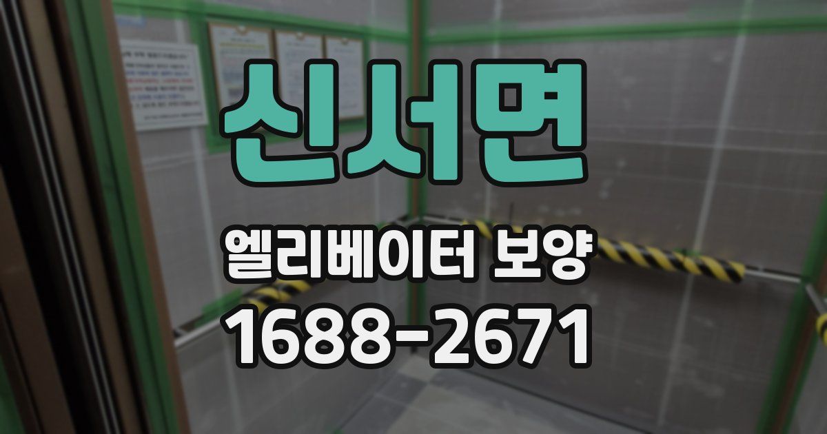 신서면 엘리베이터 보양