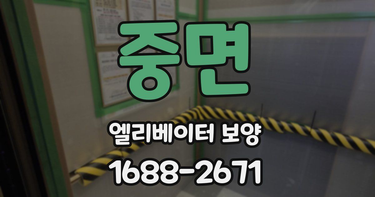 중면 엘리베이터 보양