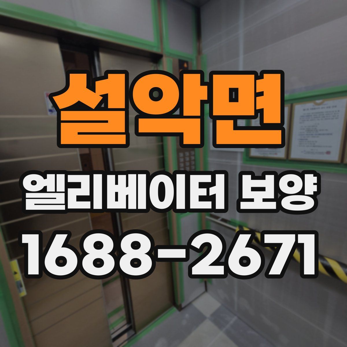 설악면 엘리베이터 보양