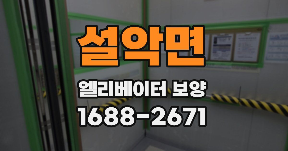 설악면 엘리베이터 보양